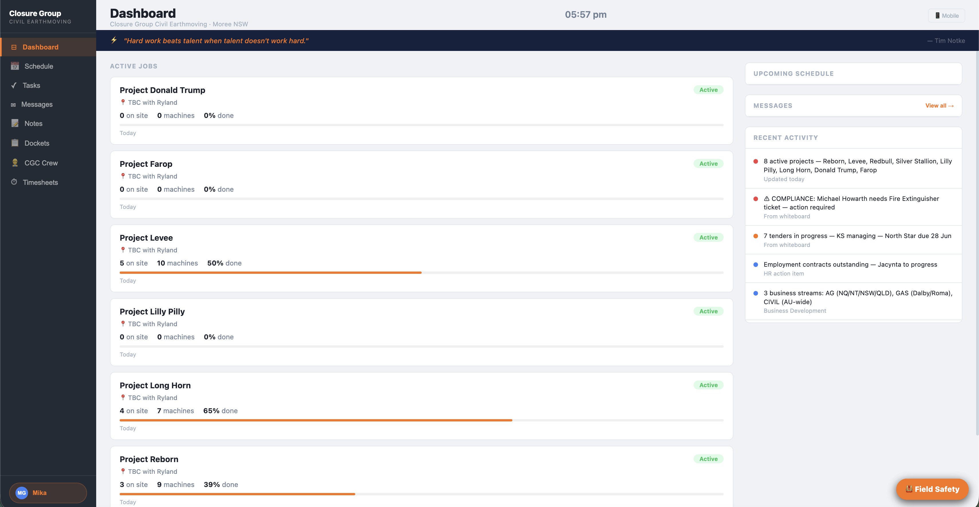 CGC portal screen