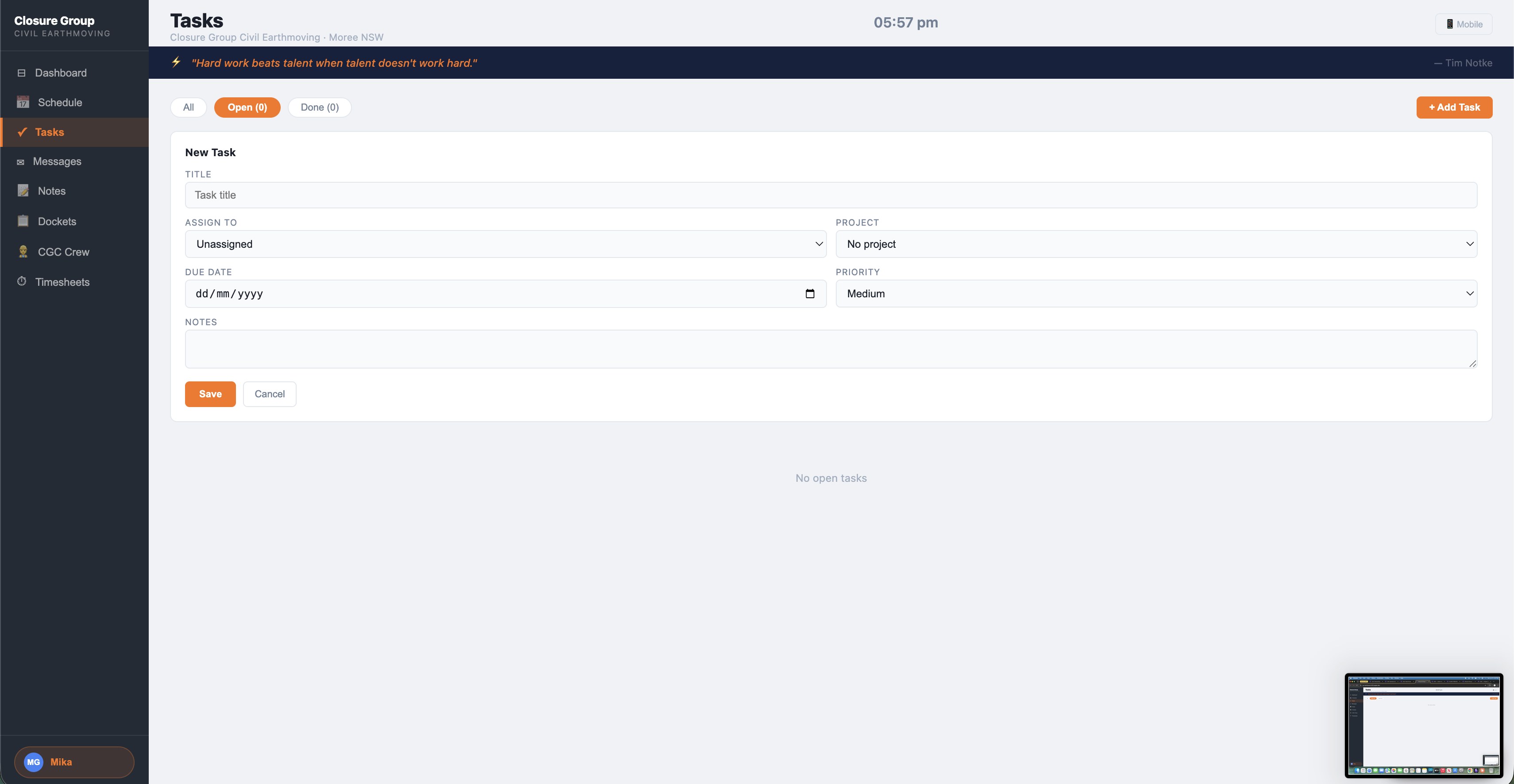 CGC portal screen