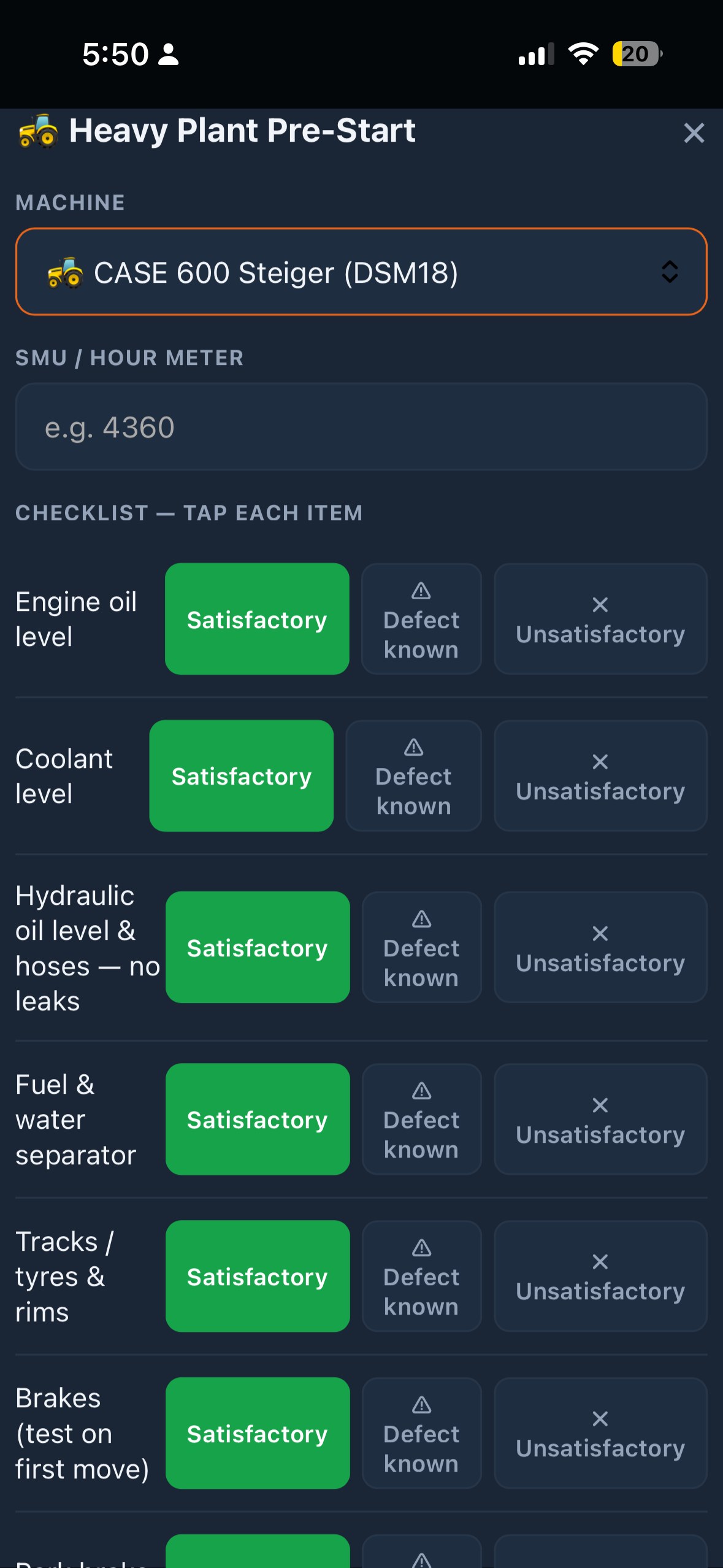 CGC portal screen